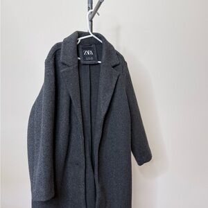 Zara Kids Charcoal Pea Coat